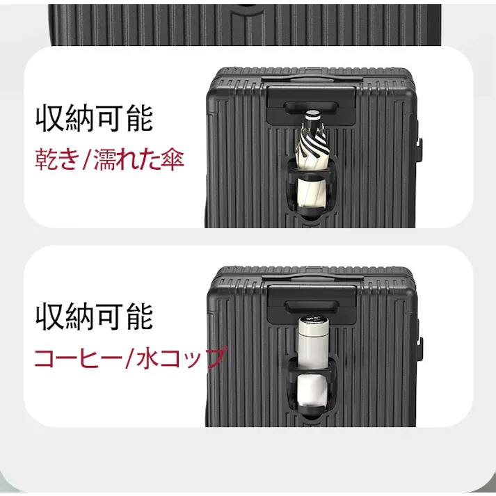 スーツケース キャリーケース 大容量 大型 USBポート TSAロック 軽量 静音 360度回転 ドリンクホルダー キャスターストッパー ダイヤル式