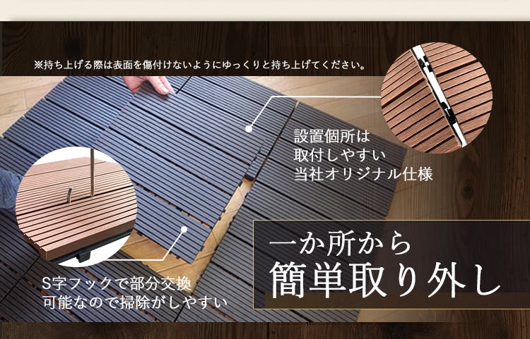 グッドライフウッド ウッドパネル タイプC ダークブラウン 25枚セット