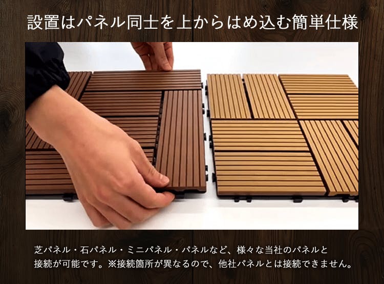 グッドライフウッド ウッドパネル タイプC ダークブラウン 25枚セット