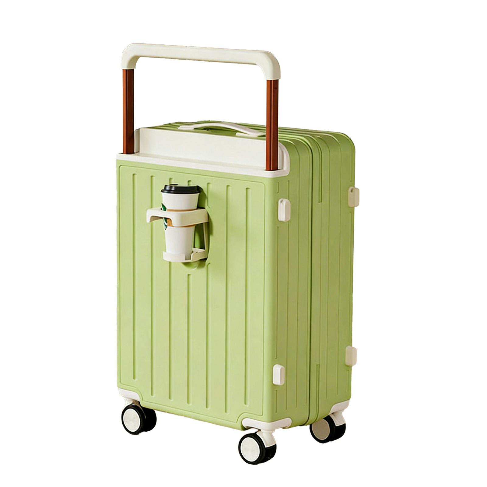スーツケース 機内持ち込み ワイドキャリーバー 旅行 ビジネス 出張 静音 キャリーケース キャリーバッグ カップホルダー USB充電ポート 360度回転キャスター TSAロックおしゃれ 安い 軽量 国内 旅行