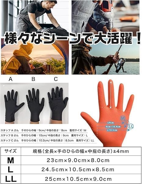 送料無料最短翌日発送】 プロ仕様 ニトリル手袋 1000枚 驚異のグリップ