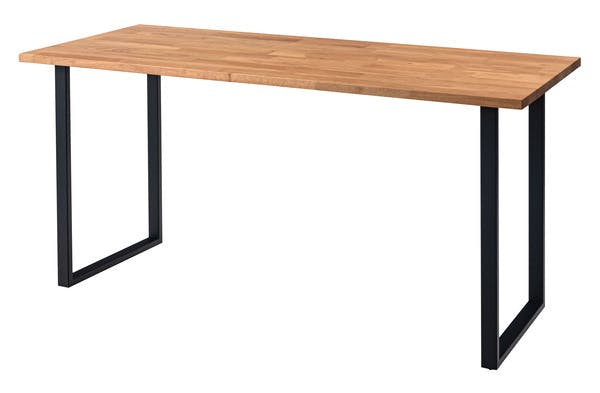 カウンターダイニングテーブル　／色：ナチュラル　／　幅150×奥行55×高さ70cmcm　／　ダイニング テーブル カウンター リモートワーク デスク 机 コンパクト シンプル ナチュラル おしゃれ モダン 北欧 天然木 木製　組立式 【送料込み】