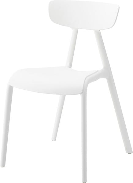 ペルト チェア　／色：ホワイト　／　幅49×奥行53.5×高さ79.5×座面高47cm　／　チェア 椅子 ダイニングチェア ポリプロピレン 韓国インテリア くすみカラー 北欧 スタッキング 積み重ね ベランダ ガーデン ダイニング テラス　完成品 【送料込み】
