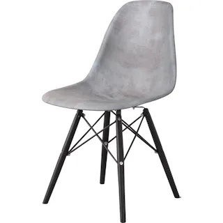シュタイン チェア /色:グレー / 幅46×奥行55×高さ81×座面高45cm / 椅子 ダイニング リプロダクト イームズチェア DSW リビング 1人掛け アームレス 肘無し モルタル柄 スタイリッシュ 重厚感 インダストリアル おしゃれ 組立式 【送料込み】