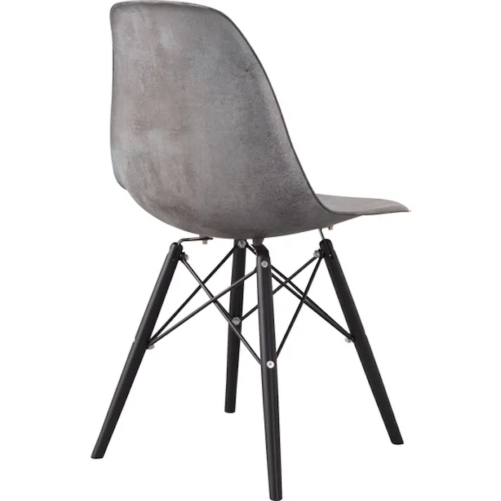 シュタイン チェア /色:グレー / 幅46×奥行55×高さ81×座面高45cm / 椅子 ダイニング リプロダクト イームズチェア DSW リビング 1人掛け アームレス 肘無し モルタル柄 スタイリッシュ 重厚感 インダストリアル おしゃれ 組立式 【送料込み】