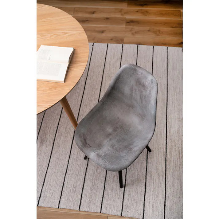 シュタイン チェア /色:グレー / 幅46×奥行55×高さ81×座面高45cm / 椅子 ダイニング リプロダクト イームズチェア DSW リビング 1人掛け アームレス 肘無し モルタル柄 スタイリッシュ 重厚感 インダストリアル おしゃれ 組立式 【送料込み】