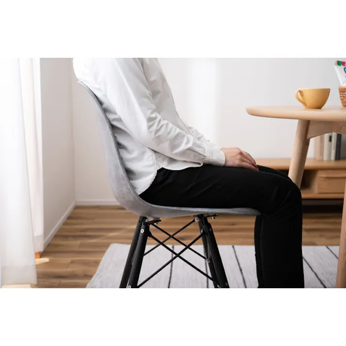 シュタイン チェア /色:グレー / 幅46×奥行55×高さ81×座面高45cm / 椅子 ダイニング リプロダクト イームズチェア DSW リビング 1人掛け アームレス 肘無し モルタル柄 スタイリッシュ 重厚感 インダストリアル おしゃれ 組立式 【送料込み】