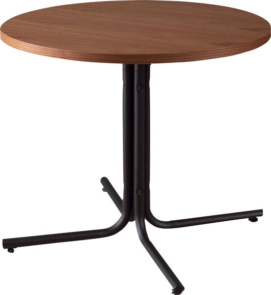 ダリオ カフェテーブル　／色：ブラウン　／　幅80×奥行80×高さ67cm　／　円形 ダイニングテーブル 北欧 ウッディおしゃれ　組立式 【送料込み】