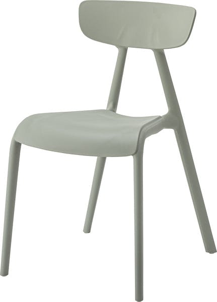 ペルト チェア　／色：グリーン　／　幅49×奥行53.5×高さ79.5×座面高47cm　／　チェア 椅子 ダイニングチェア ポリプロピレン 韓国インテリア くすみカラー 北欧 スタッキング 積み重ね ベランダ ガーデン ダイニング テラス　完成品 【送料込み】