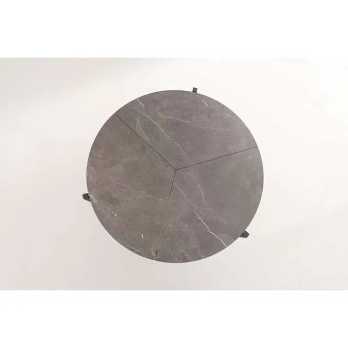 フォールディングラウンドテーブル /色:大理石 / 幅90×奥行90×高さ72.5cm / ダイニング カフェ ラウンド 円形 折りたたみ 机 折りたたみ スチール ダイニング リビング おしゃれ モダン シンプル 上品 来客時 即席 石目調 グレー 大理石調 組立式 【送料込み】