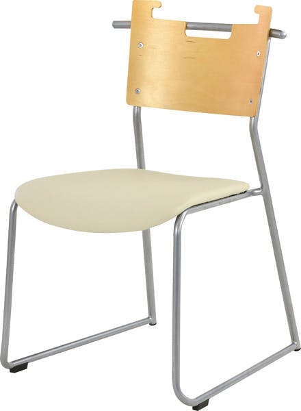 マルカートチェア　／色：アイボリー　／　幅48.5×奥行53×高さ76×座面高41cm　／　椅子 スタッキング可 おしゃれ　完成品 【送料込み】