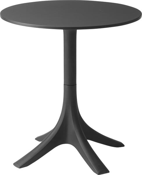 カフェテーブル　／色：ブラック　／　幅70×奥行70×高さ73cm　／　ガーデン ベランダ テラス リビング カフェテーブル センターレッグ ダイニング　組立式 【送料込み】