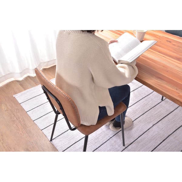 チェア ／色：キャメル ／ 幅45.5×奥行51×高さ78×座面高46cm ／ 椅子