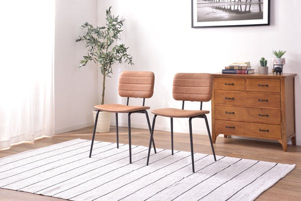 チェア キャメル W45.5×D51×H78×SH46cm 【2脚セット】 チェア ／色：キャメル ／ 幅45.5×奥行51×高さ78×座面高46cm ／ 椅子