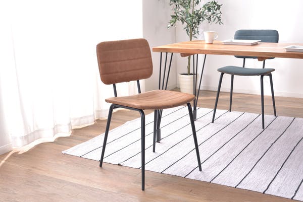 チェア キャメル W45.5×D51×H78×SH46cm 【2脚セット】 チェア ／色：キャメル ／ 幅45.5×奥行51×高さ78×座面高46cm ／ 椅子