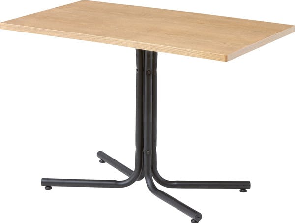 ダリオ カフェテーブル　／色：ナチュラル　／　幅100×奥行60×高さ67cm　／　長方形 ダイニングテーブル 北欧 ウッディおしゃれ　組立式 【送料込み】