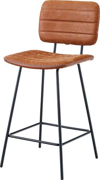 ハイチェア　／色：キャメル　／　幅43.5×奥行50.5×高さ95×座面高65.5cm　／　カウンター用におすすめのチェア 足置き 北欧 シンプル 椅子 おしゃれ ダイニングチェア　完成品 【送料込み】