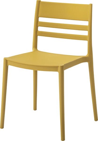 フォース チェア　／色：マスタードイエロー　／　幅52×奥行52.5×高さ81×座面高45.5cm　／　チェア ダイニングチェア 椅子 ダイニング リビング スタイリッシュ シンプル おしゃれ カフェ ポリプロピレン 軽量 持ち運び スタッキング可能 収納 かわいい 　完成品 【送料込み】