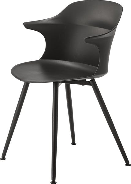アヴァン チェア　／色：ブラック　／　幅56×奥行53.5×高さ80×座面高45cm　／　チェア ダイニングチェア 椅子 ダイニング リビング 食卓 スタイリッシュ 個性的 おしゃれ カフェ ポリプロピレン スチール かわいい 　組立式 【送料込み】