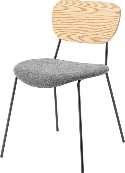 チェア／色：グレー　／　幅48×奥行55×高さ75×座面高46cm　／　椅子 おしゃれ ダイニングチェア 北欧　完成品 【送料込み】