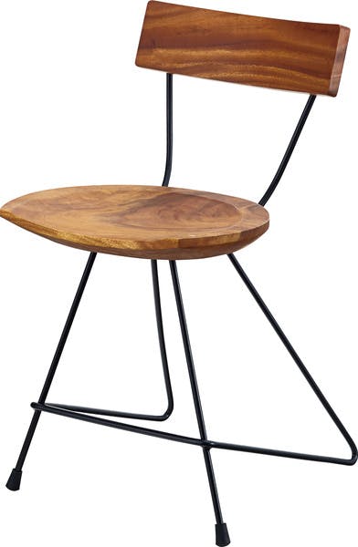ジェラルド ウッドチェア／色：ブラウン　／　幅42×奥行47.5×高さ70.5×座面高45.5cm　／　椅子 おしゃれ ダイニングチェア 北欧 日本製 天然木 木製　完成品 【送料込み】
