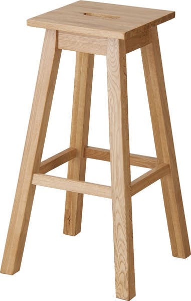 ヘンリー 角ハイスツール／色：ナチュラル　／　幅39×奥行39×高さ70cm　／　ハイチェア カウンターチェア 椅子 北欧 観葉植物台 コーナー物置　完成品 【送料込み】