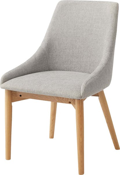 ダイニングチェア／色：グレー　／　幅53×奥行57×高さ85×座面高45cm　／　ダイニングチェア 北欧 おしゃれ アームレス ファブリック 布地 木製  ナチュラル モダン シンプル ブルー グレー ブラウン　組立式 【送料込み】