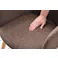 カラメリ 回転式チェア/色:ブラウン / 幅50×奥行55×高さ73×座面高43cm / ダイニングチェア 椅子 イス いす 北欧 シンプル ハの字 かわいい 食卓チェア 木製 肘付き 布 ファブリック モダン 背もたれ 天然木 アッシュ 組立式 【送料込み】