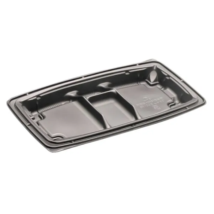 【150点/小箱】弁当容器 バイオデリカ 枠膳 800-7 B 黒 【送料込み】 リスパック