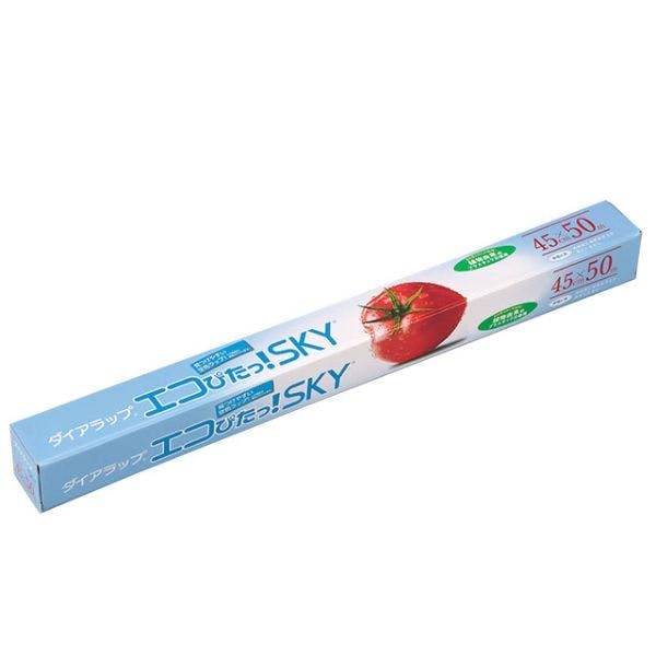 【1点/バラ】ダイアラップ エコぴたっ！SKY 45cm×50m 青 三菱ケミカル