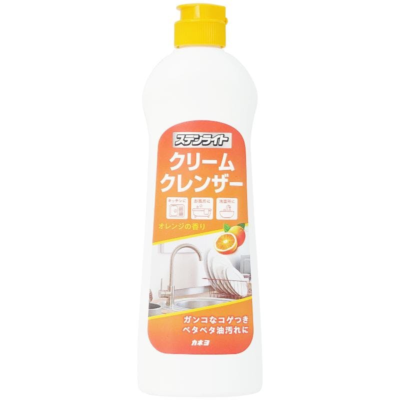 【1点/バラ】食器用洗剤 ステンライトクリームクレンザー オレンジの香り 【送料込み】 カネヨ石鹸