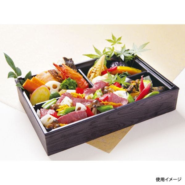 200点/ケース】折箱 新ワン折重 90×60 J-4 黒底 【送料込み】 アクタ