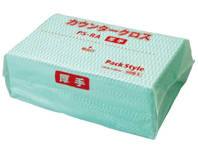 【540点/ケース】PS カウンタークロス 厚 緑 R パックスタイル