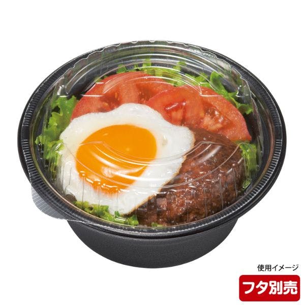 【50点/バラ】どんぶり容器 テイク丼 170B 黒 【送料込み】 リスパック