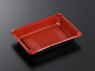 800点/ケース】どんぶり容器 CT クイックパック-6 赤-BK 身 【送料込み