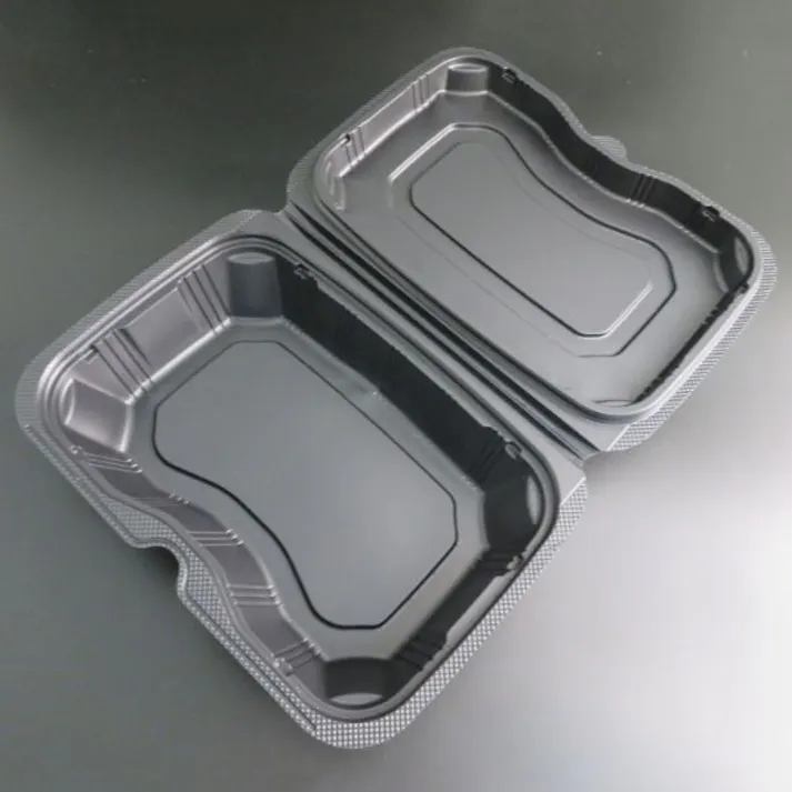【200点/ケース】弁当容器 バイオデリカ シェルBOX60 黒 【送料込み】 リスパック