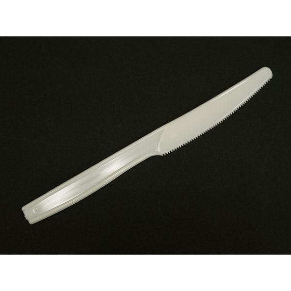 【500点/バラ】使い捨てカトラリー 特大ナイフ 袋入 白 【送料込み】 アサヒ徳島