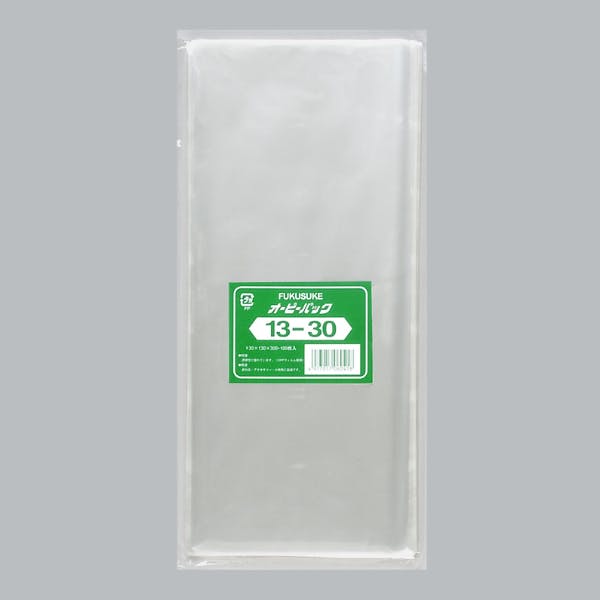 【1点/バラ】テープ無 OPP袋 オーピーパック テープなし 13-30 100枚入 福助工業