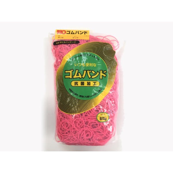 【40点/ケース】輪ゴム ゴムバンド＃16 500g ピンク 【送料込み】 アイ・ジー・オー