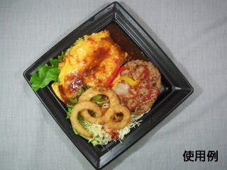 200点/小箱】軽食容器 CT 沙楽 K23-23 BK 身 【送料込み】 中央化学