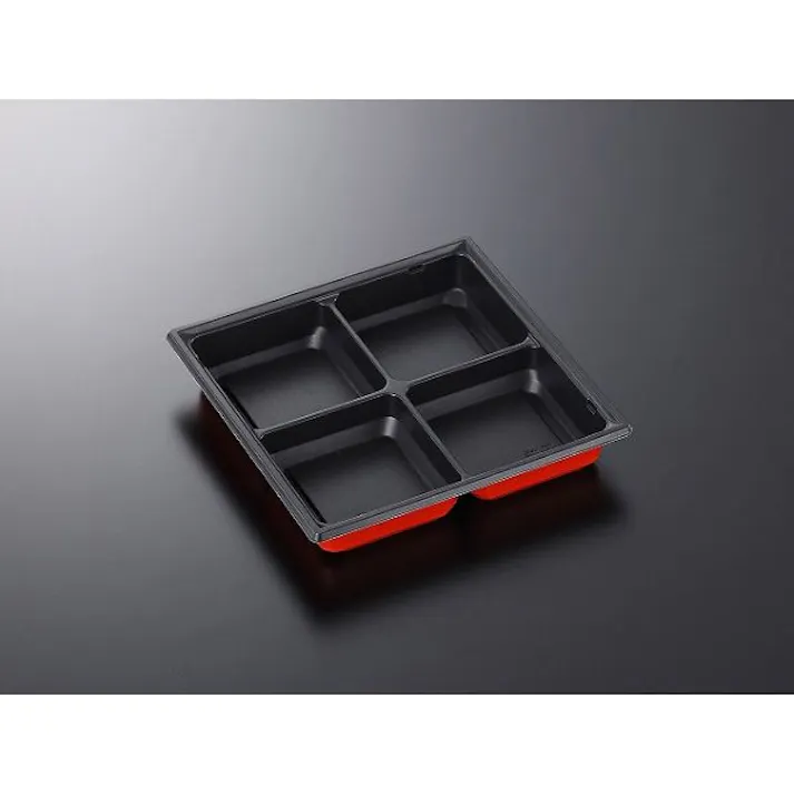【300点/小箱】弁当容器 CT 千歳 K18M BK-赤 身 【送料込み】 中央化学