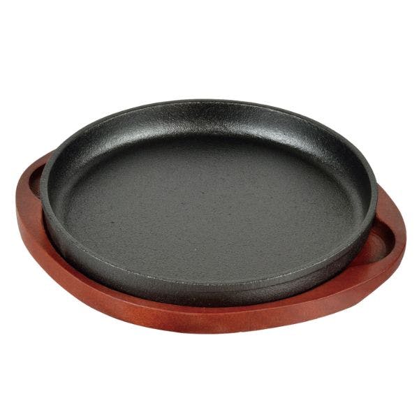 【1点/バラ】ステーキ関連用品 スプラウト 鉄鋳物製ステーキ皿 丸型 20cm パール金属