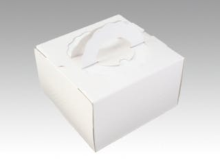 【100点/ケース】ケーキ箱 デコBOX 白ム地 5寸用