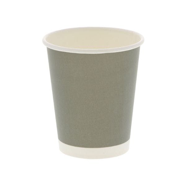 【50点/バラ】紙コップ ペーパーカップ 8 ライトグレー アイスホット用 口径80mm バラ出荷 HEIKO(シモジマ) 【送料込み】