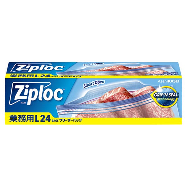 【12点/ケース】保存袋 ジップロック フリーザーバッグ L 24枚入 【送料込み】 旭化成ホームプロダクツ