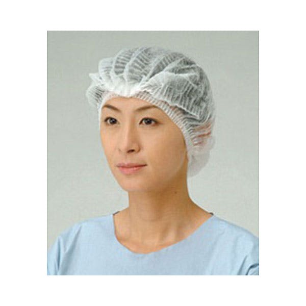 【2000点/ケース】不織布キャップ モブキャップ ネオV ホワイト メディテックジャパン