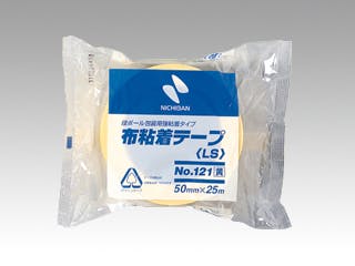 【30点/ケース】布粘着テープ No.121 50×25 黄 【送料込み】 ニチバン