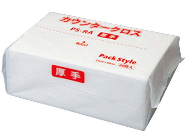 【60点/バラ】PS カウンタークロス 厚手 ホワイト R パックスタイル