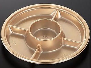 400点/ケース】オードブル容器 DX PD 24-5 G-W 身 【送料込み】 中央