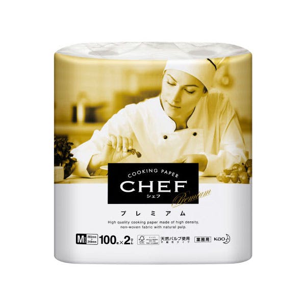 【1点/バラ】キッチンペーパー シェフプレミアム M 100枚×2ロール 花王